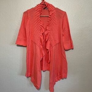 Spring Ruffle Cotton Cardigan​​